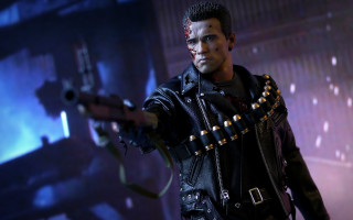 Man neon blue light tiltshift - arnold mesches free wallpaper for desktop