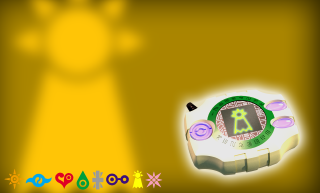 Digital clock key yellow background - a key free wallpaper