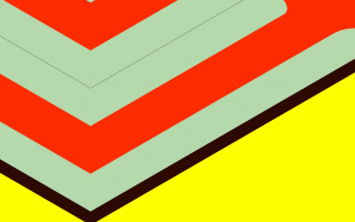 Red green triangle yellow border - a white line in the middle free wallpaper