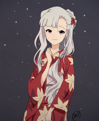 Woman kimono night sky stars - star free wallpaper for mobile