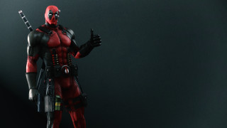 Deadpool gun helmet suit scifi - his free wallpaper