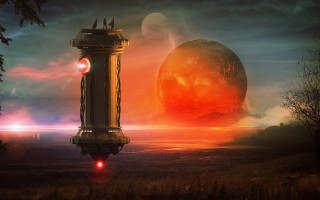 Red explosion military vehicle orange - free sci-fi wallpaper for desktop