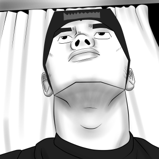 Man black shirt black hat - realistic free wallpaper for tablet