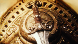 Sword shield pattern wall fantasy - epic fantasy free wallpaper