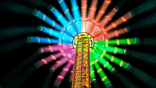 Ferriswheel motionblur citylights skyscraper library - a ferris wheel free wallpaper for desktop