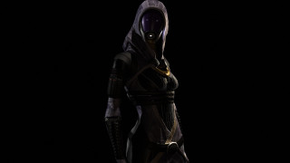 Futuristic woman hood sword dark - a futuristic outfit free wallpaper