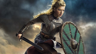 Armor woman sword shield cloudy - cloud behind her free wallpaper