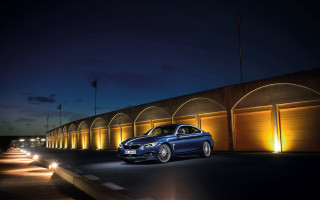 Blue car building night lights - a building free wallpaper for desktop