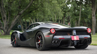 Black sports car parked road 5 - the side of a road next free wallpaper