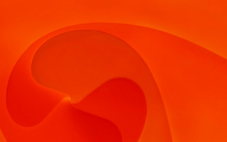 Orange curved abstract black moon - an abstract sculpture free wallpaper for desktop