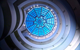 Circular glass ceiling skylight digital 2 - david wojnarowicz free wallpaper