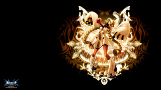 White horse red ribbon gold - orphism free wallpaper