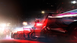 Cars night redlight person starrysky - a group of cars free wallpaper for desktop