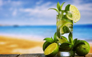Limeade mint limes beach ocean - aquirax uno free wallpaper