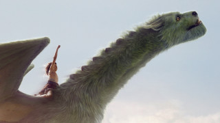 Green dragon flying blue sky - weta digital free wallpaper for desktop