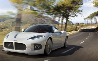 White sports car road trees 2 - a white sports car free wallpaper for desktop