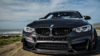 Black bmw car beach ocean - wave free wallpaper for desktop