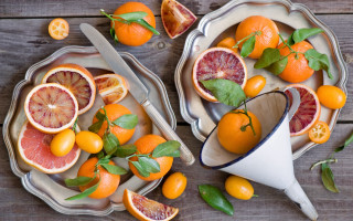 Orange plate bowl knife fruit - orange juice next free wallpaper