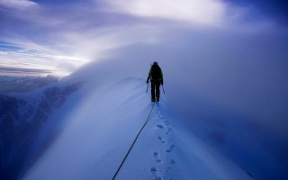 Mountain skiing snowy sky clouds - amir zand free wallpaper