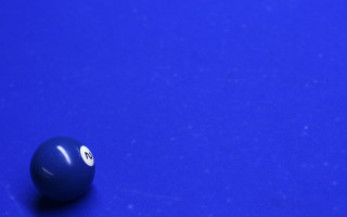 Smiley pool ball blue surface - a smiley face free wallpaper