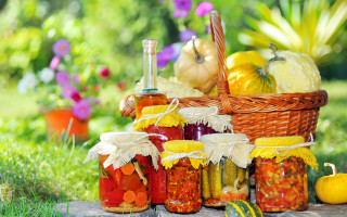 Picnic basket food wine pumpkin - fall vibrancy free wallpaper for desktop