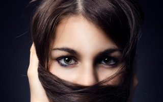 Woman hair wind black background - araceli gilbert free wallpaper