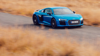 Blue sports car desert road 5 - a road in the desert free wallpaper