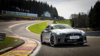 Silver sports car race track 4 - sign free wallpaper for desktop