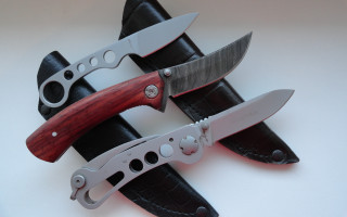Knife red handle black blade - sharp foccus ilustration free wallpaper