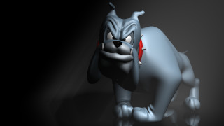 Cartoon dog red eye 3d - a cartoon dog free wallpaper