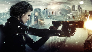 Woman gun snowy cityscape neo - neo free wallpaper for desktop