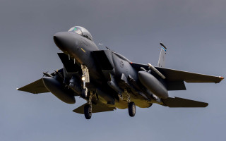 Fighter jet cloudy sky landing 10 - a landing free wallpaper