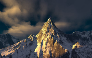 Tall mountain cloudy sky fire - amir zand free wallpaper for desktop