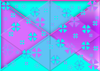 Blue pink background stars triangles - computer art free wallpaper for desktop