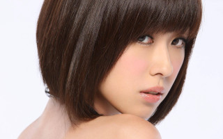 Woman brown bob bangs precisionism - chen jiru free wallpaper for desktop
