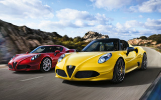 Two cars driving sunny day - bold shape free wallpaper