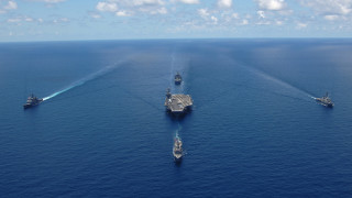 Ships ocean sky clouds beach - huge free wallpaper