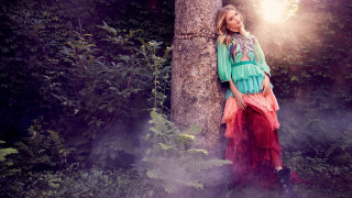 Woman tree forest fog sunlight - constanceanne parker free wallpaper for desktop