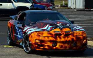 Car flame painting cobra parking - flame free wallpaper