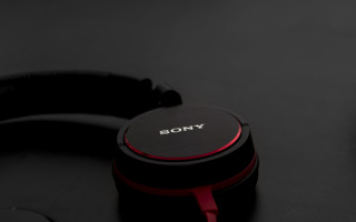 Sony headphones table remote minimalism - a cord free wallpaper
