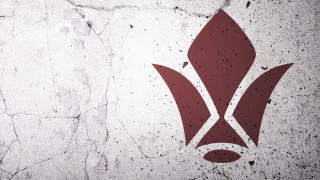 Logo wall red white design 2 - vanita free wallpaper