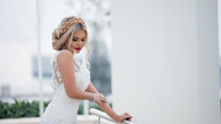 Woman white dress posing braleel - elina karimova free wallpaper