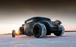 Black car snowy sunset military - a snowy surface free wallpaper