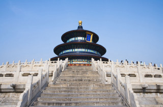 Large building stairs sky background - emperor huizong of song free wallpaper