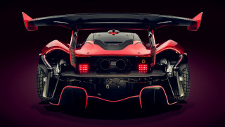 Red black sportscar hood open - ultra high detail free wallpaper