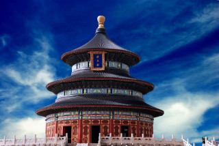 Tall building blue sky clouds 2 - emperor huizong of song free wallpaper for desktop
