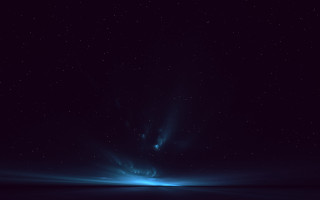 Blue light stars night sky - the center of the image free wallpaper