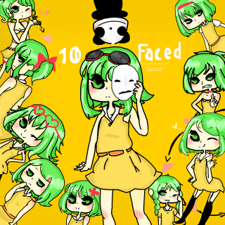 Girl green hair top hat - perfect free wallpaper for tablet