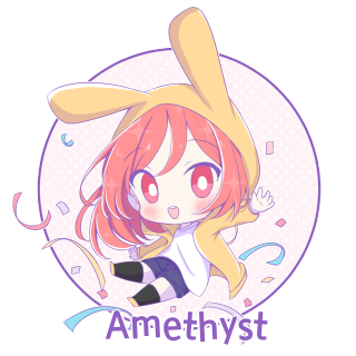 Pink hair anime sticker bunny - amano free wallpaper for tablet