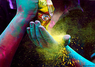 Colorful person food powder planet - neofauvism free wallpaper